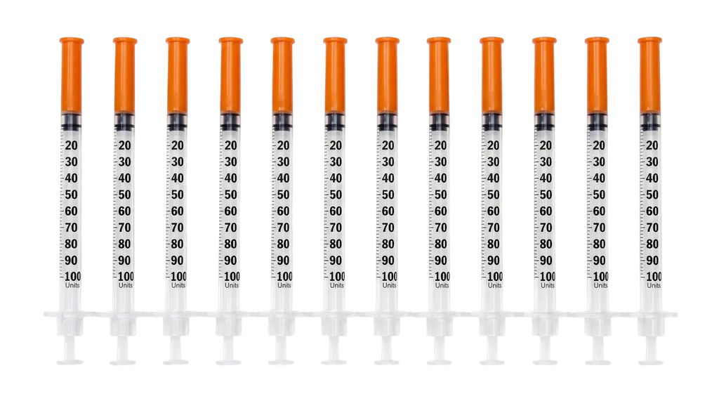 Insulinnadeln — sterile U-100 Insulinspritzen