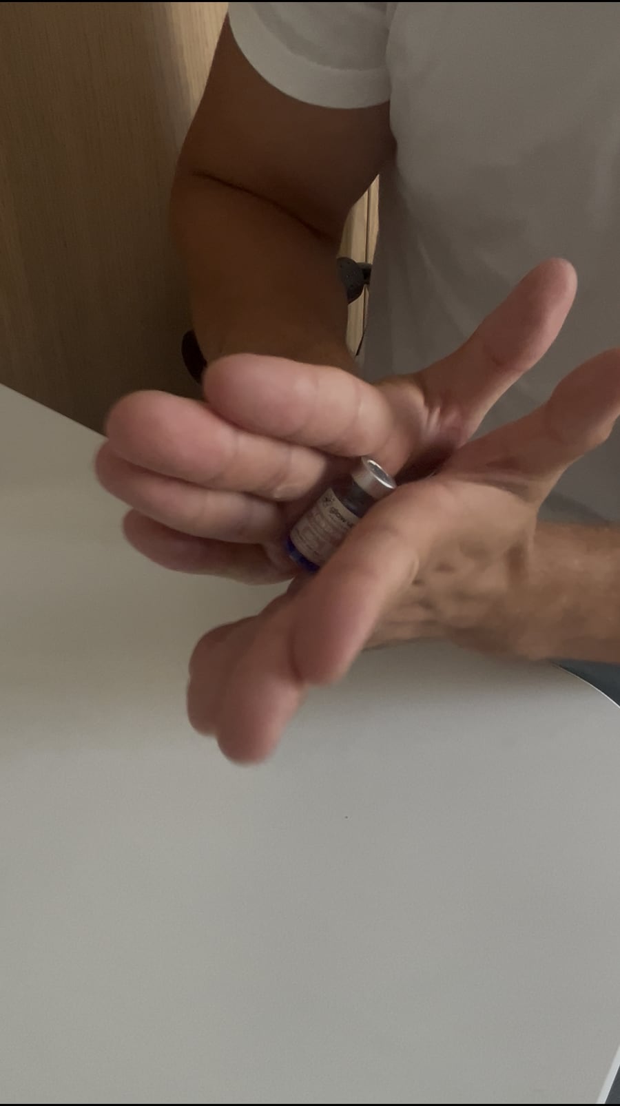 Schritt 10: Vial sanft zwischen den Handflächen schwenken